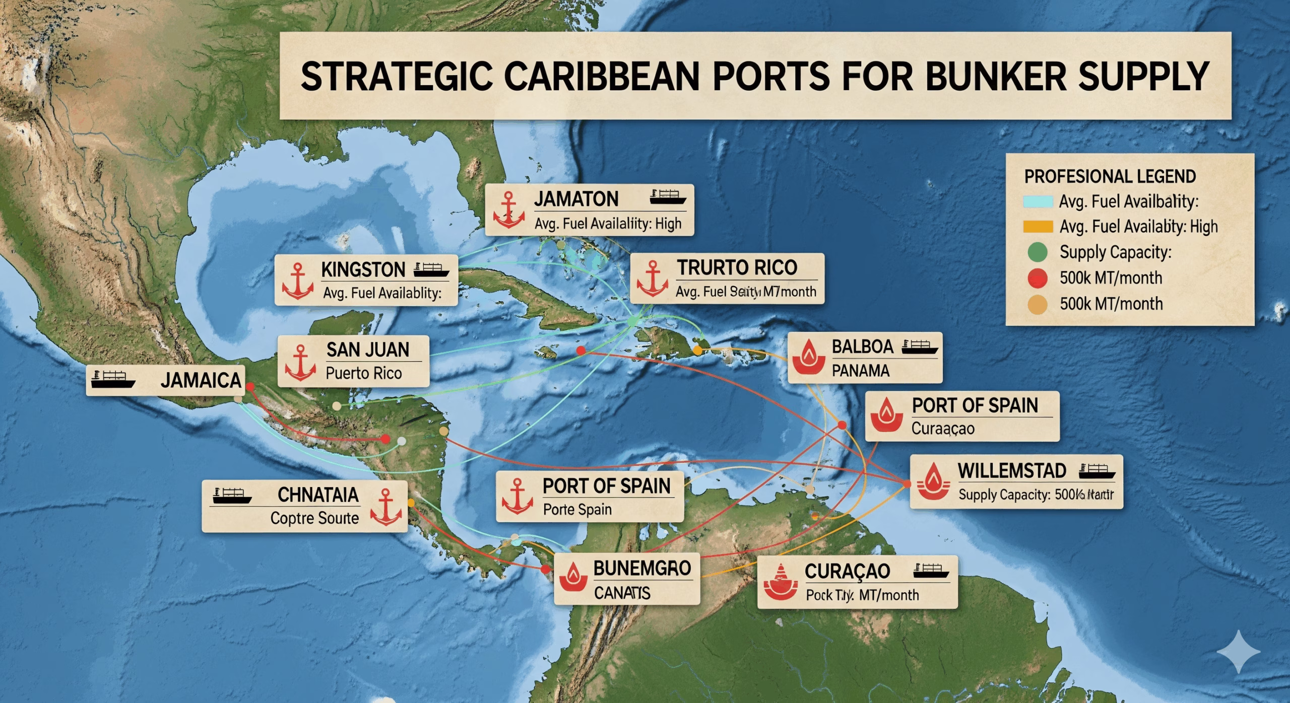 For shipping companies, vessel operators, and fuel suppliers, understanding the geography and logistics of bunkering in the Caribbean is fundamental. From Kingston in Jamaica to Balboa in Panama, and from San Juan in Puerto Rico to Willemstad in Curaçao, each port offers distinct advantages that can be leveraged for smarter, more sustainable fleet management.